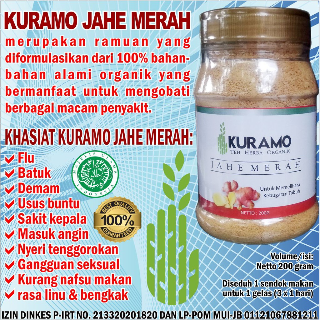 

KURAMO JAHE MERAH TEH HERBA ORGANIK