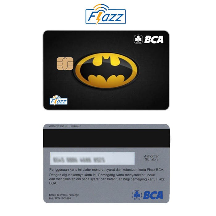 Batman Logo Kartu E-Money Flazz BCA Gen 2 NFC Custom Card
