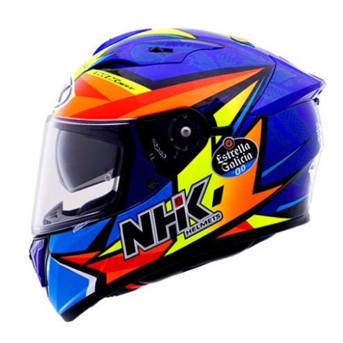 HELM NHK GP PRIME RYUSEI YAMANAKA DARK BLUE DOUBLE VISOR GP REPLICA