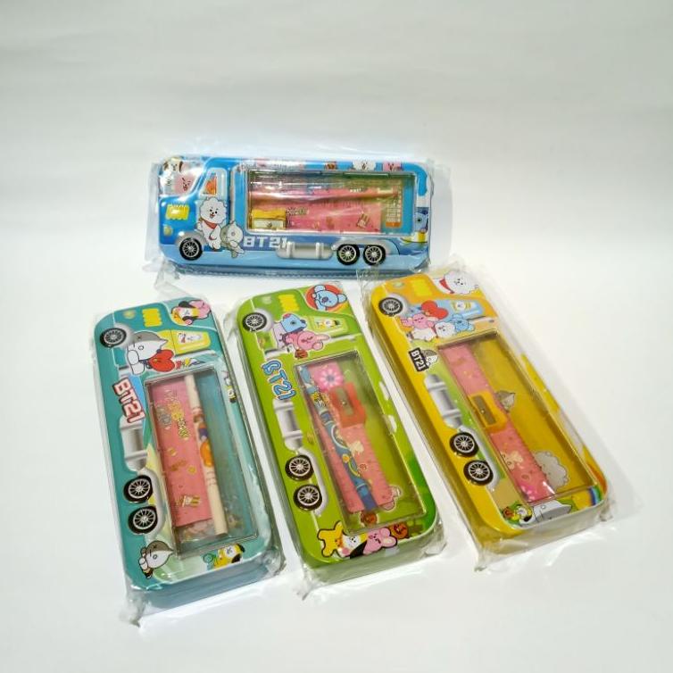 

[Y-EJY »] SATU SET Tempat Pensil Kaleng Dua Tingkat Kotak Pensil Kaleng Susun Karakter Lucu-pasti dikirim