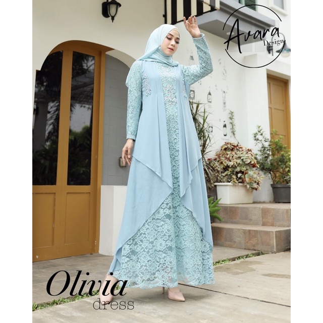 Gamis Pesta Olivia dress Original By Avara Design gamis mewah gamis fashion gamis brokat