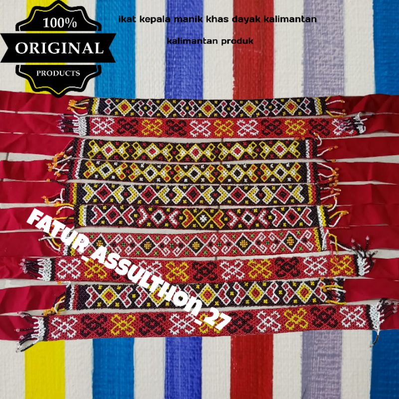 IKAT KEPALA MANIK KHAS DAYAK KALIMANTAN