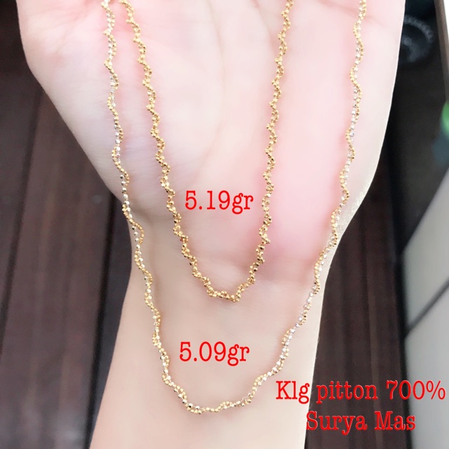 Kalung rantai emas 700%