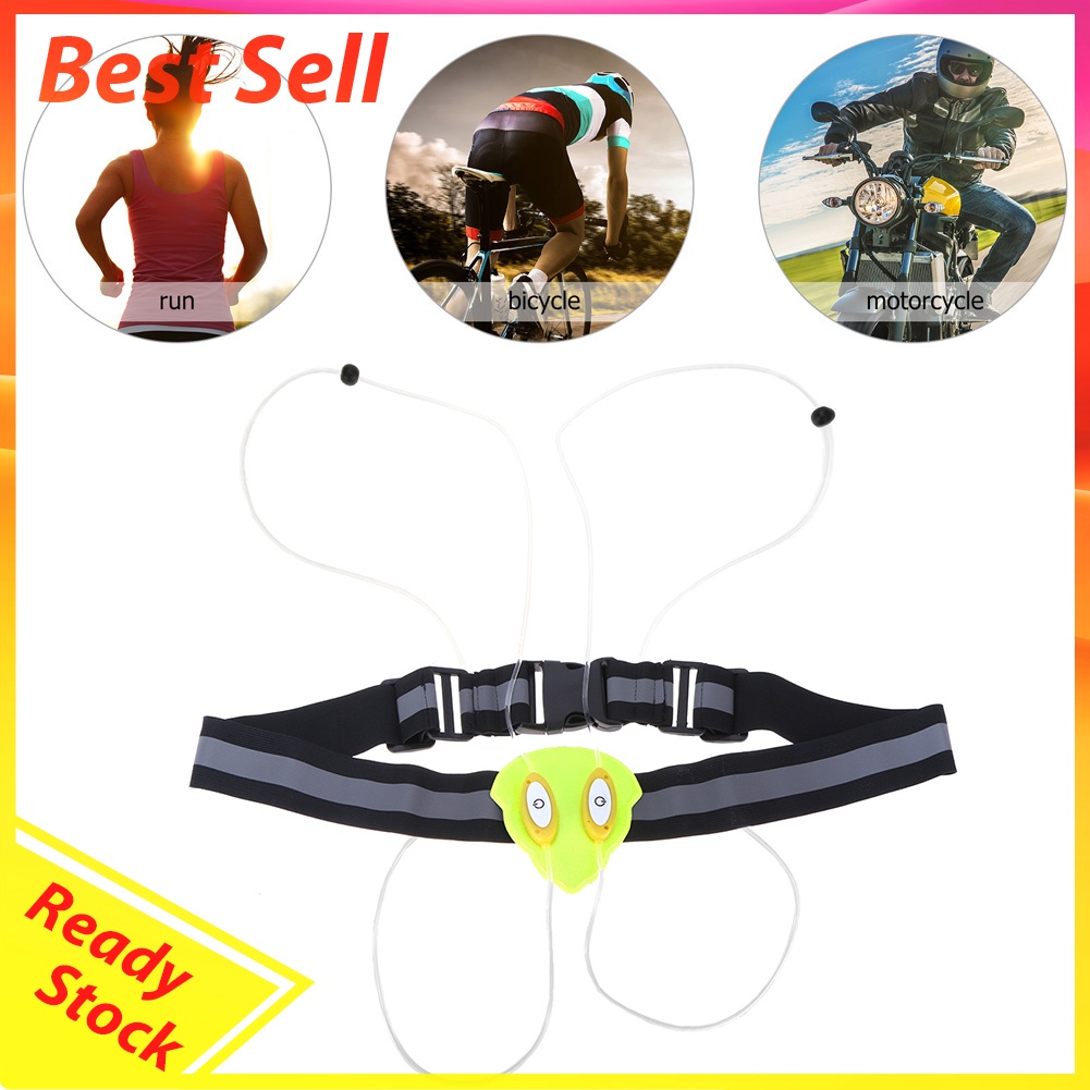 LED Fiber Y-Shaped Reflective Harness Night Riding Luminous Chest Straps