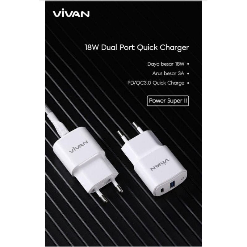 Charger Hp  Vivan POWER SUPER 18W 3A|Quick Charger