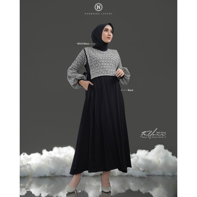 FALLONA MIDI DRESS NADHEERA LUXURY TERBARU