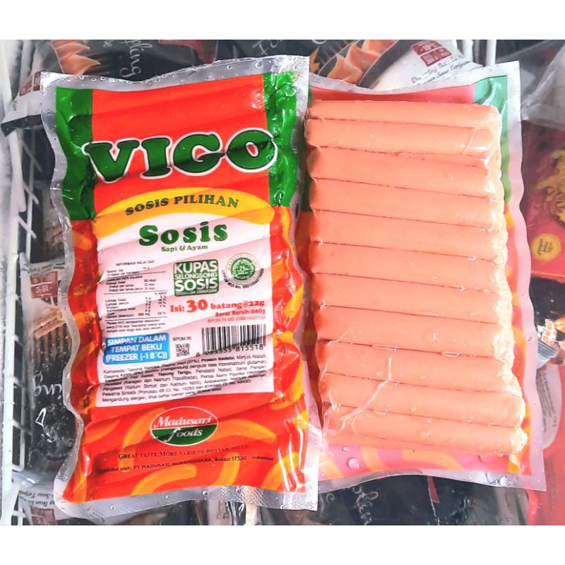 

Sosis Vigo isi 30 Berat 630gr / vigo sosis sapi dan ayam