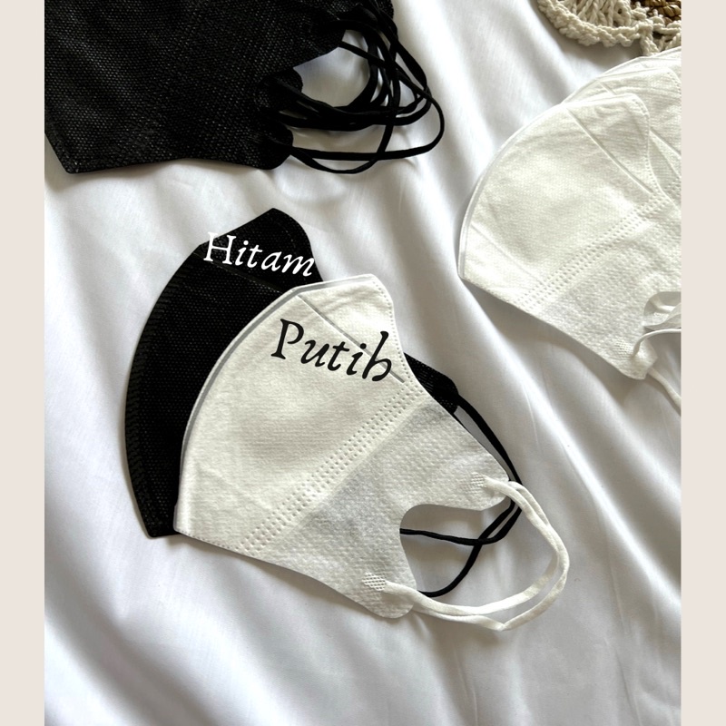 Keza - Masker Duckbill hitam &amp; Putih - 1 box