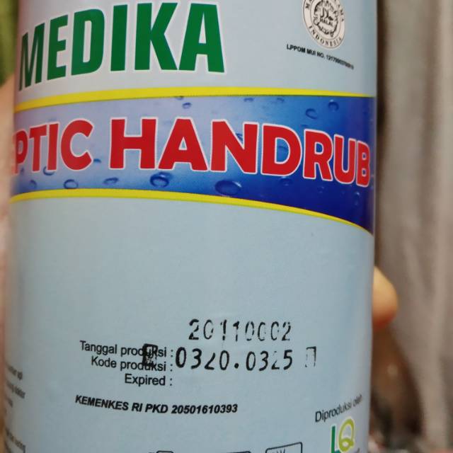 Handrub sanitizer MEDIKA 500 ML Handrub antiseptic MEDIKA Kemasan botol warna putih ada pump putih