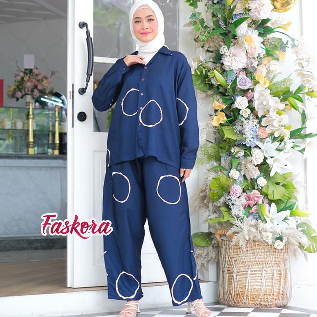 Piyama Dewasa Lengan Panjang Jumbo Sibori / Pajamas Jumbo Katun Rayon Sibori