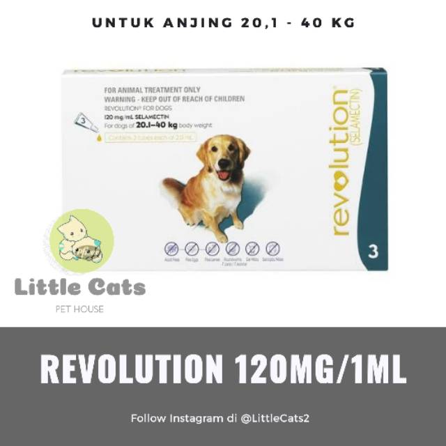 OBAT KUTU ANJING DAN KUCING REVOLUTION 40KG | Shopee Indonesia