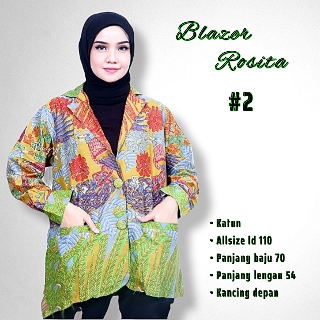 Blazer Rosita batik solo blazer wanita blazer kerja