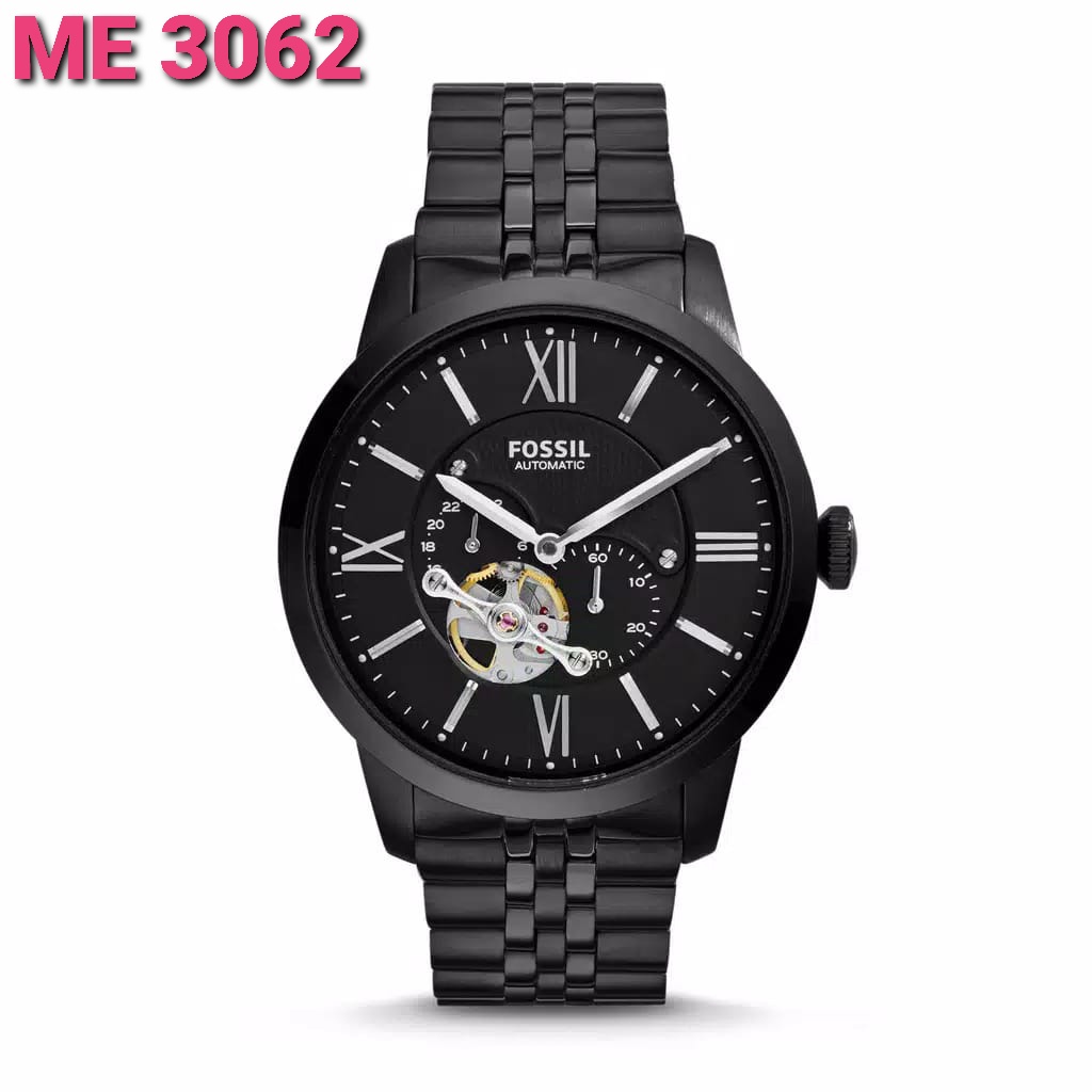 JAM TANGAN PRIA WANITA | RANTAI | KULIT | KARET | MURAH | PRIA FOSSIL ME 3062 STRAP ALL STEEL SILVER