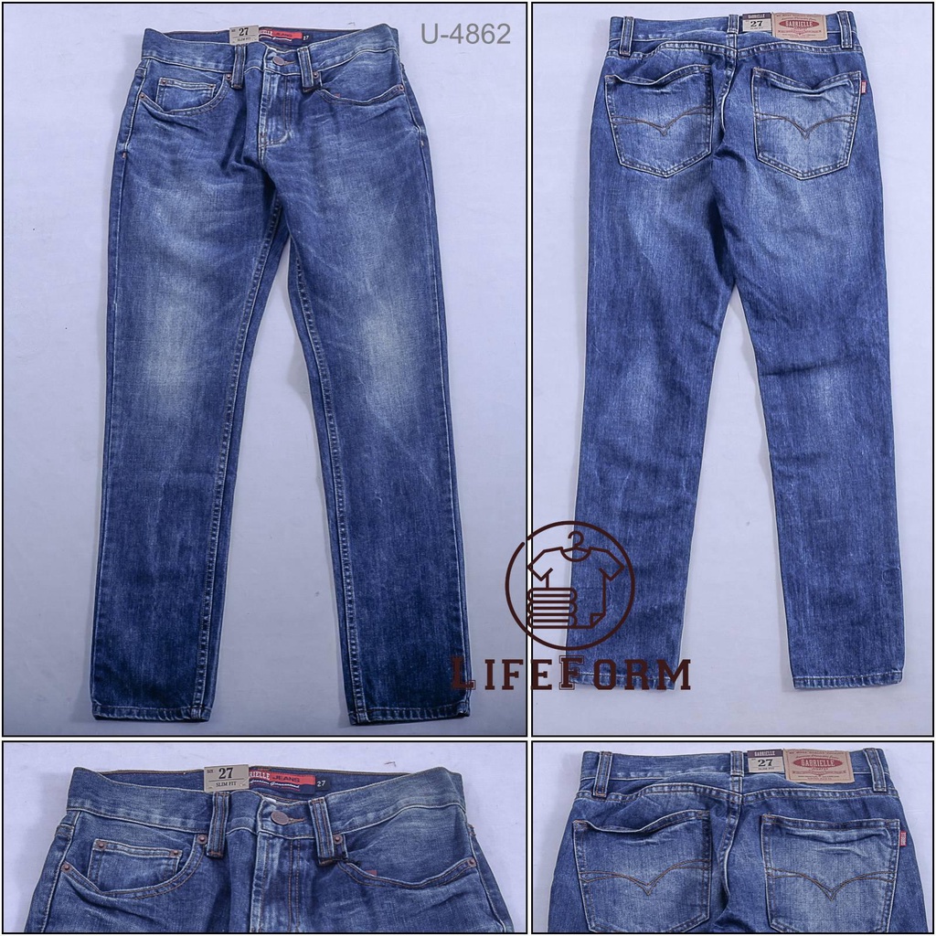 CELANA PANJANG JEANS PRIA SLIM FIT GABRIELLE 27-36[U4862]