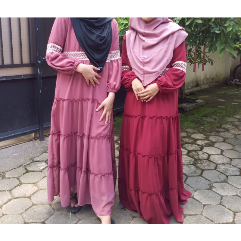 midi dress renda rampel by konveksi