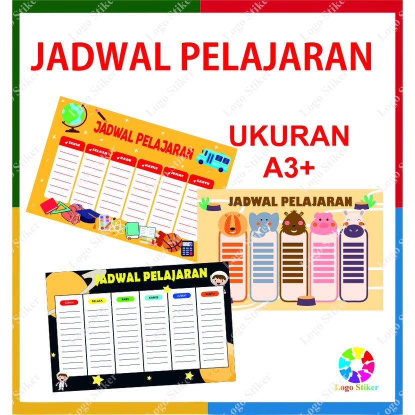 

( LAMINASI )Poster Jadwal Pelajaran - Jadwal Sekolah