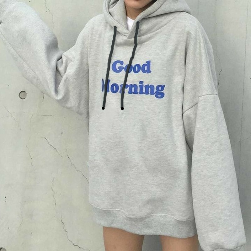 MYSTIQUE.ID-HOODIE GOOD MORNING LUCU DAN AESTHETIC