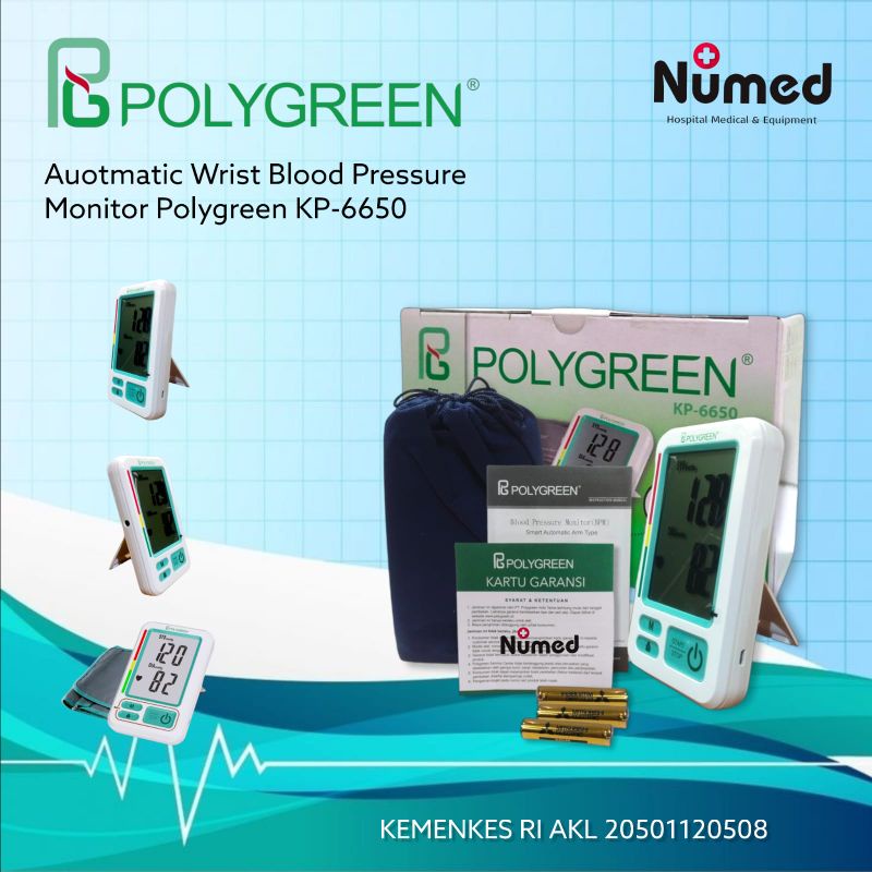 Tensimeter Digital Original Polygreen KP 6650 Lengan Atas Tensi Polygreen KP6650