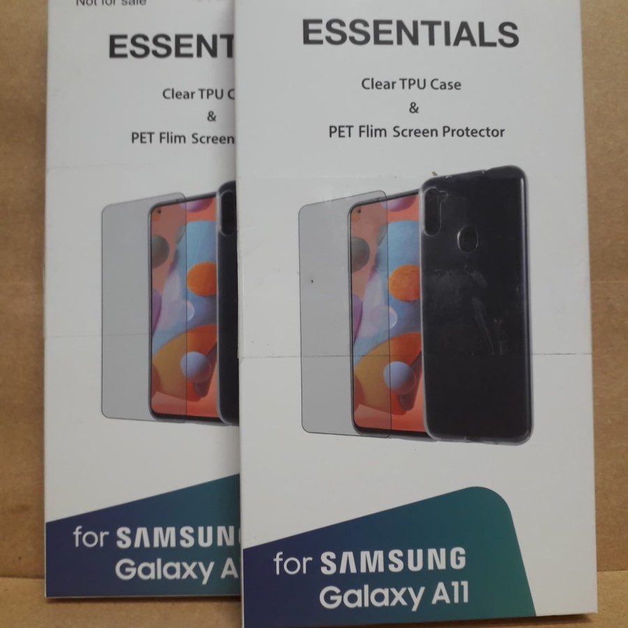 Softcase dan Anti Gores Essential Samsung Galaxy A11 Original