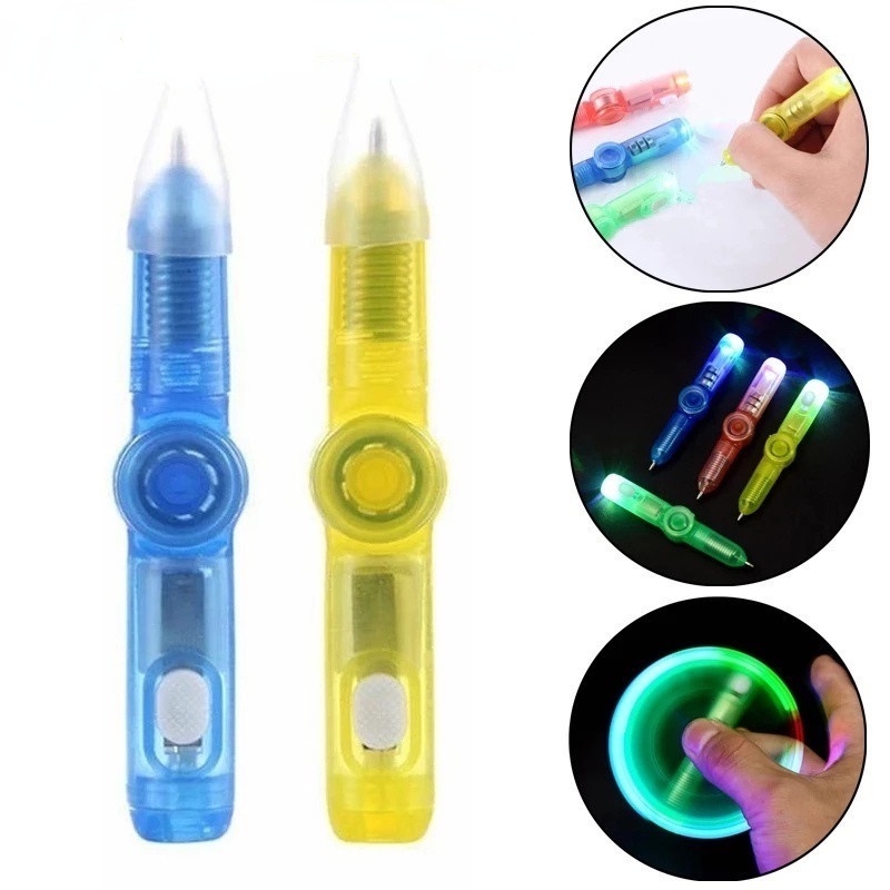 [Harga Grosir]Pulpen 3 In 1 Dengan Lampu LED Warna-Warni Untuk Pelajar/Hot Sale