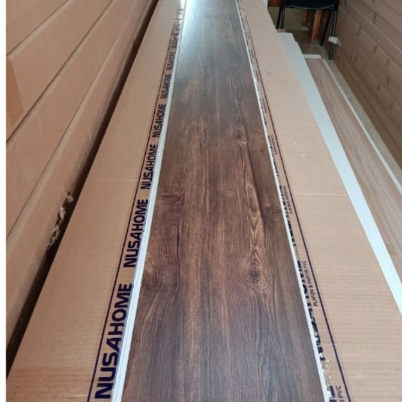 plafon pvc nusahome serat kayu coklatt