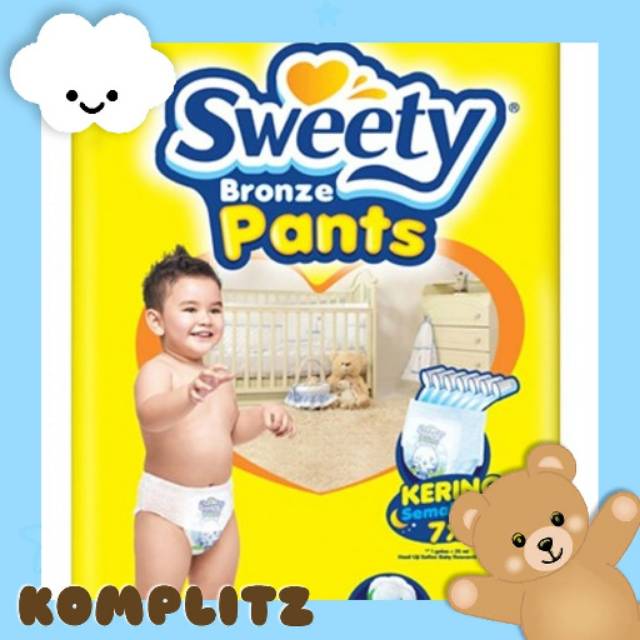 Diapers Sweety Bronze Pants M 1 / L 1 / XL 1 / Renceng 6pcs