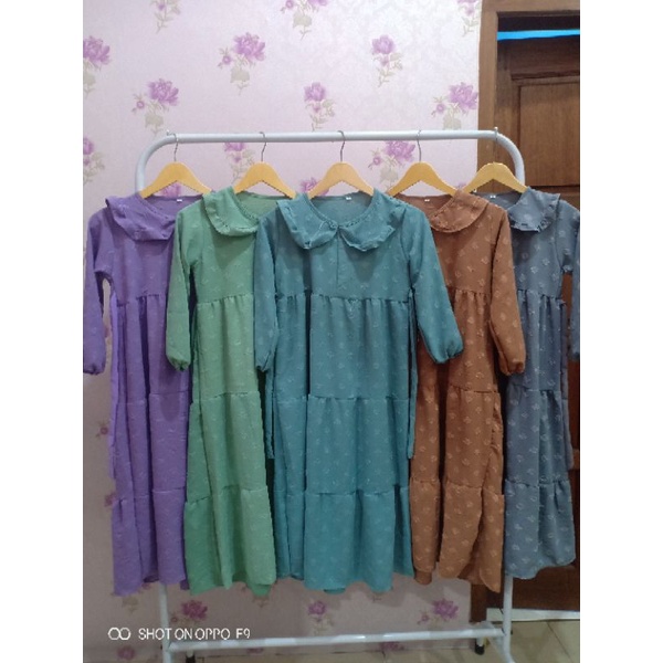 MIDI dress Ruby+pashimna anak/bisa couplean dengan ibunya MIDI Ruby/MIDI dress anak