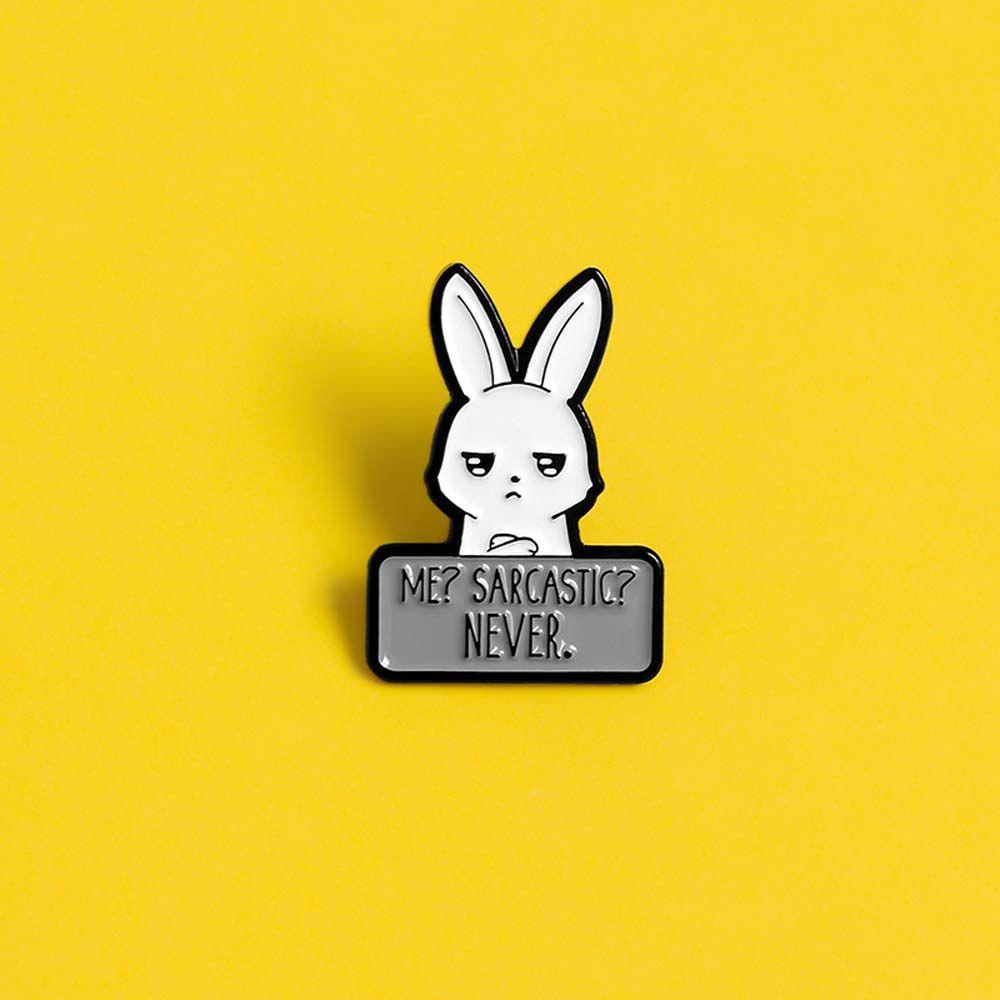 Agustina Bunny Enamel Pin Hadiah Untuk Wanita Pria Kerah Bros Kelinci Aksesoris Perhiasan Kerah Bros Travel Commemorative Brooch Pin