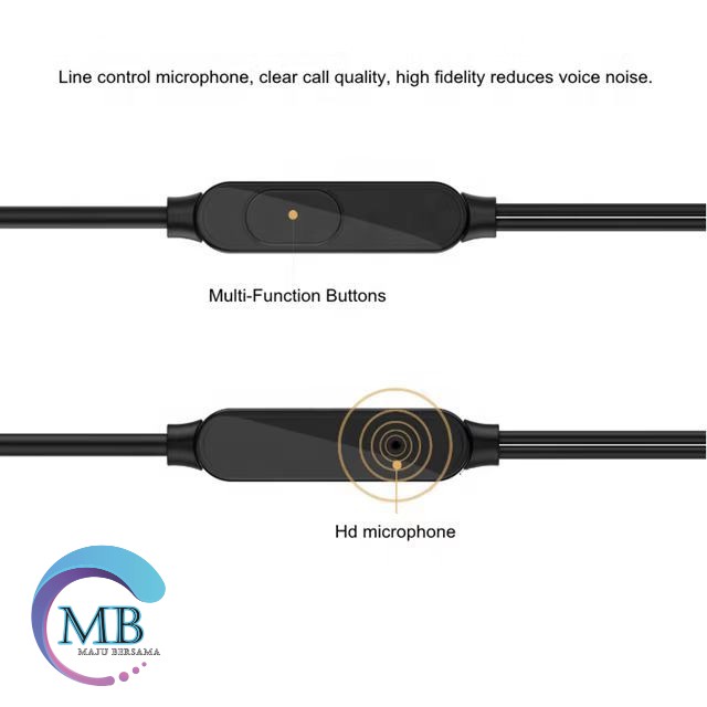 L29 Headsfree Extra Bass jack 3.5mm for all type merk smartphone MB3267