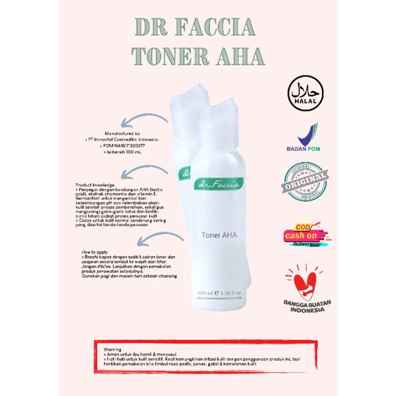 Dr. Faccia - dr faccia Toner AHA