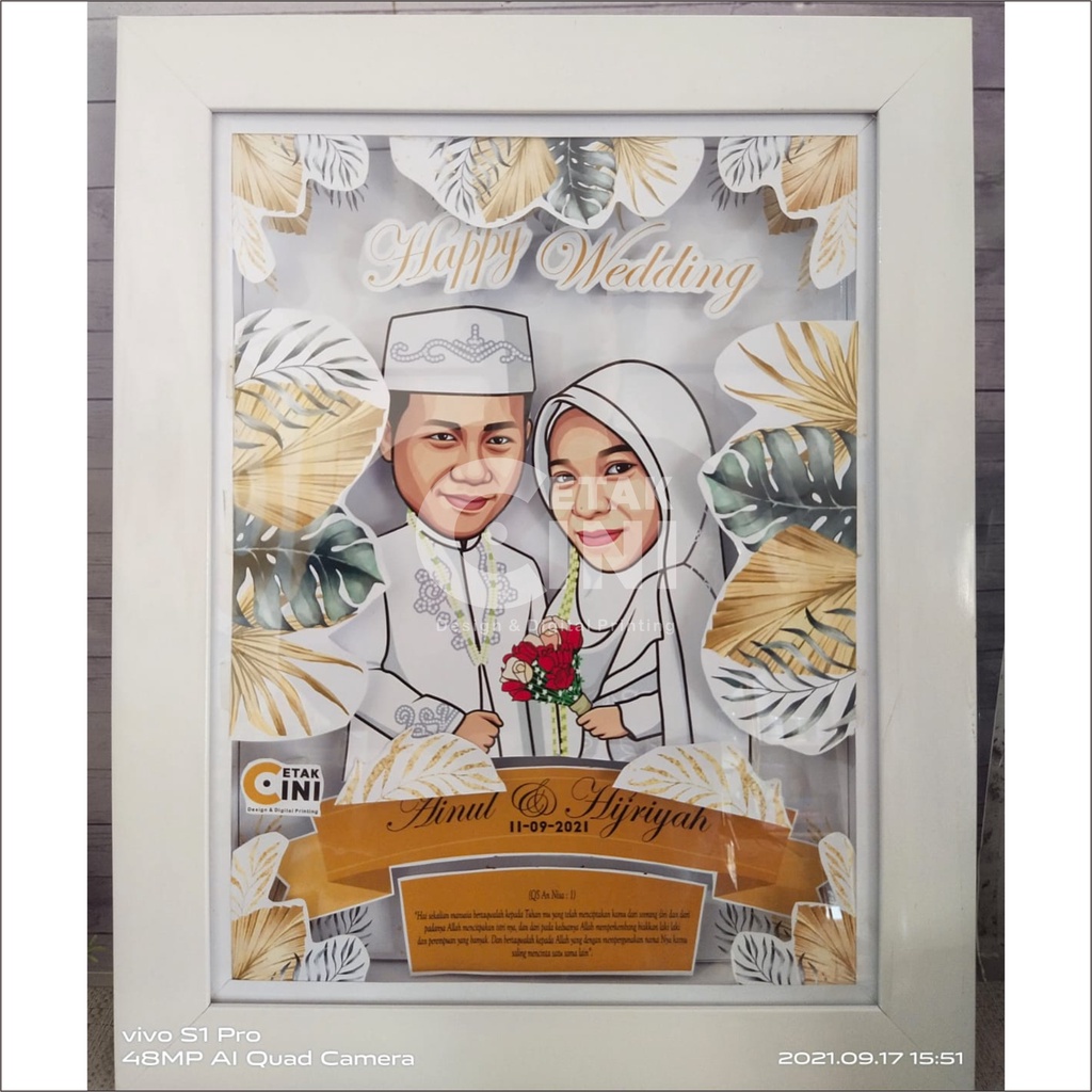 JUAL GIFT POP-UP FRAME 3D UK 30x40cm