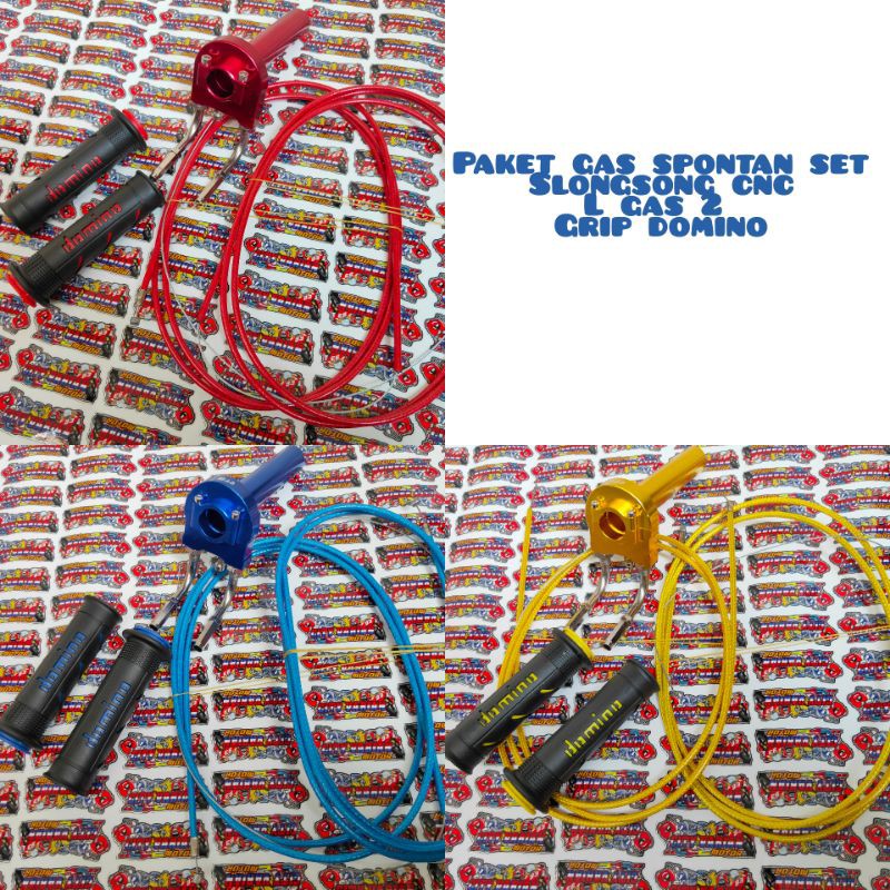 Paket Slongsong Gas Spontan KTC Full Cnc Plus 2 L Gas Grip Gas Spontan active 2 Kebal