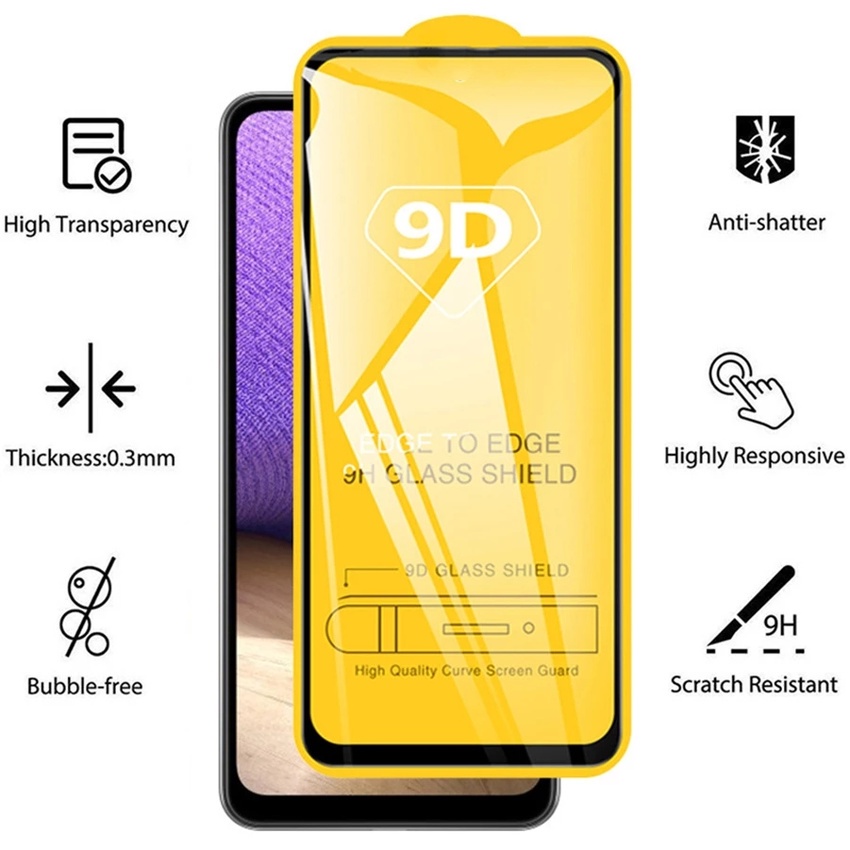 Tempered Glass 9D Untuk OPPO A55 A93 Reno7 A16 A95 A94 A74 A54 Reno 4 Lite A53s A53 2020 A15 A93 2020 A73 / F5 A33 Reno 2020 4zs A5S
