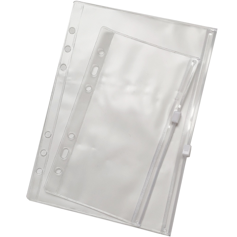 A5/A6/A7 6-hole Transparent Hand Book Bags / Japanese Hand account Book Loose-leaf Storage Bag Zipper bag Accessories