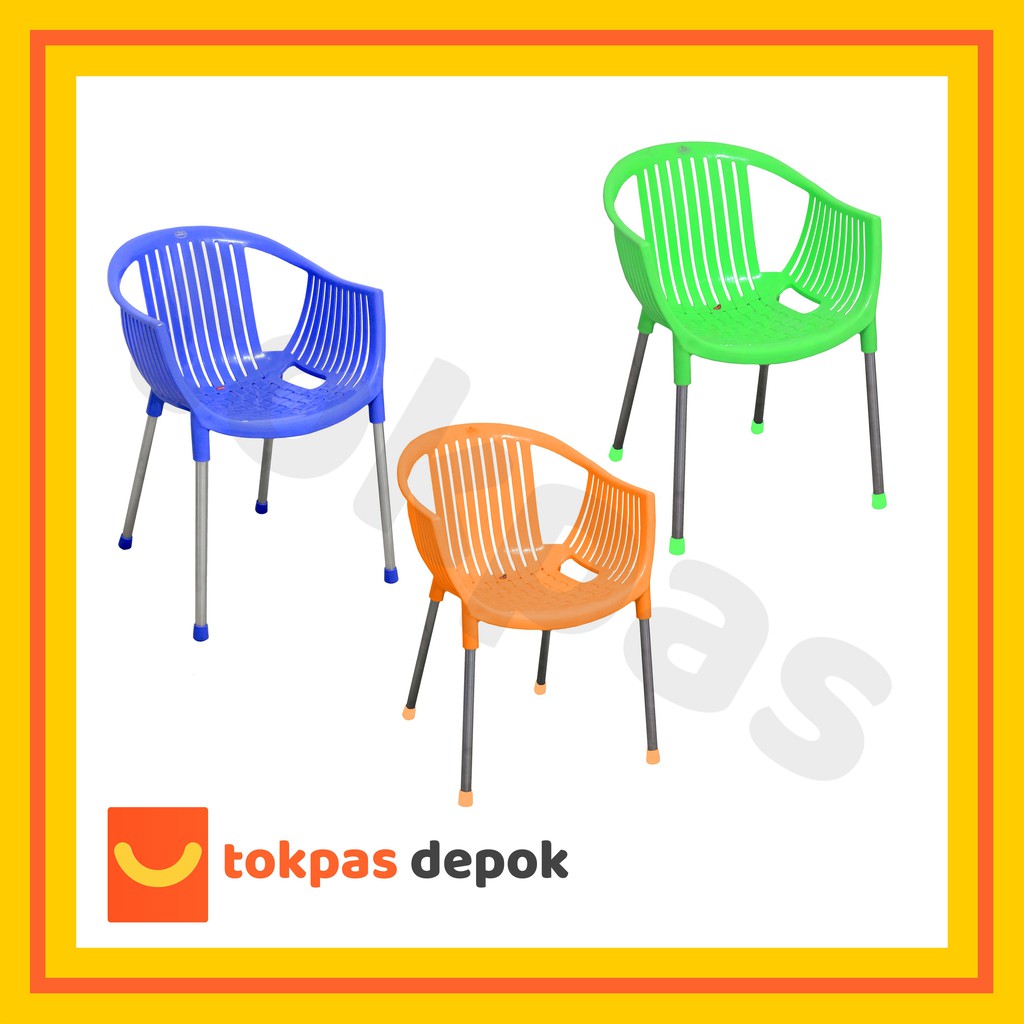 [KHUSUS GOJEK/GRAB] Kursi Plastik Bangku Senderan Confident Shinpo SIP 293