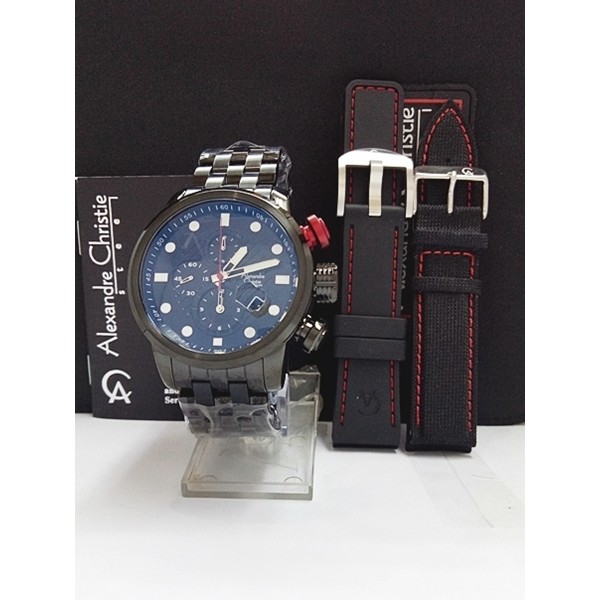 Jam Tangan Pria Alexandre Christie AC 6163 MC FBL Original Stainless