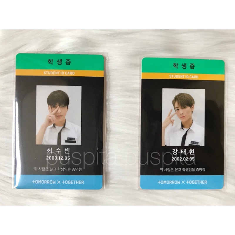 Official Photocard TXT ID Card Soobin Taehyun