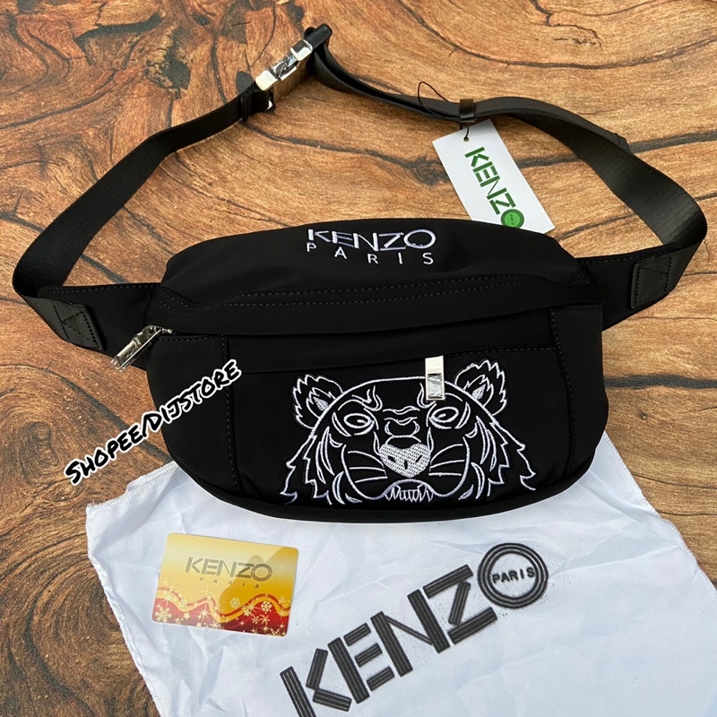 waistbag pria KZ Tiger Bordir import tas selempang pria waist bag pria Tiger