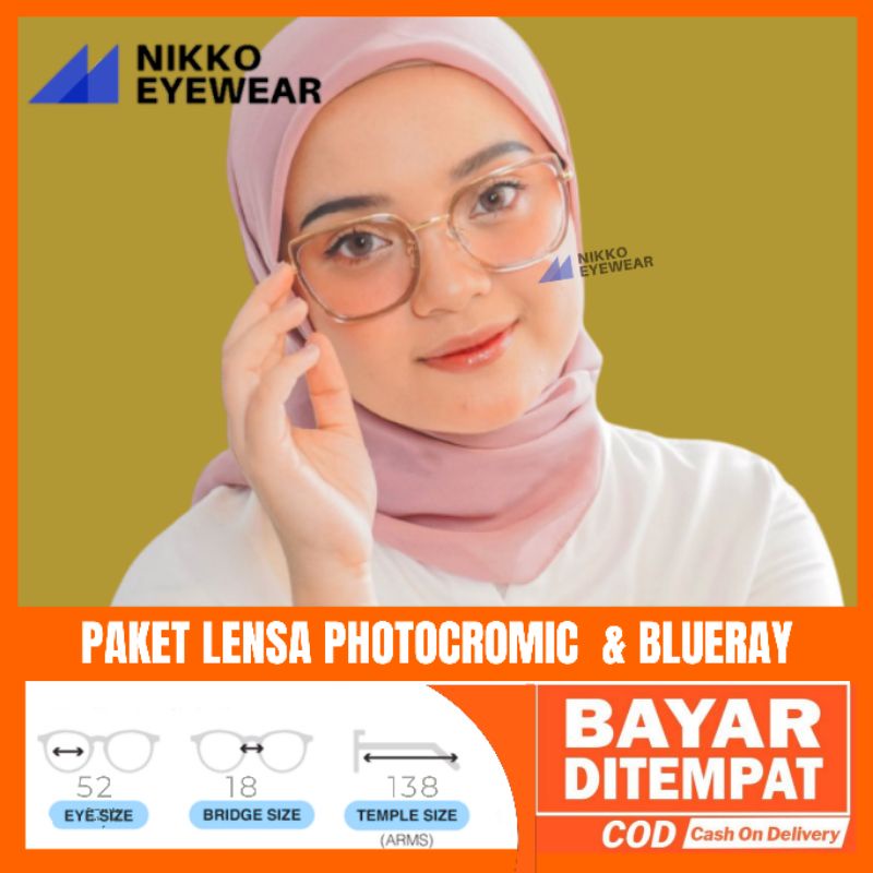 Paket Kacamata 96601 Lensa Antiradiasi Photocromic