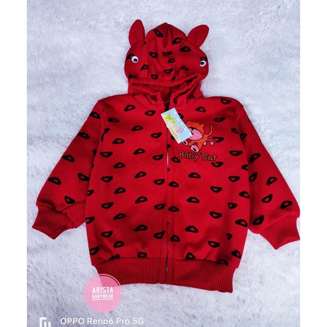 JAKET FLEECE BAYI (6-24bln) MOTIF BABY CAT