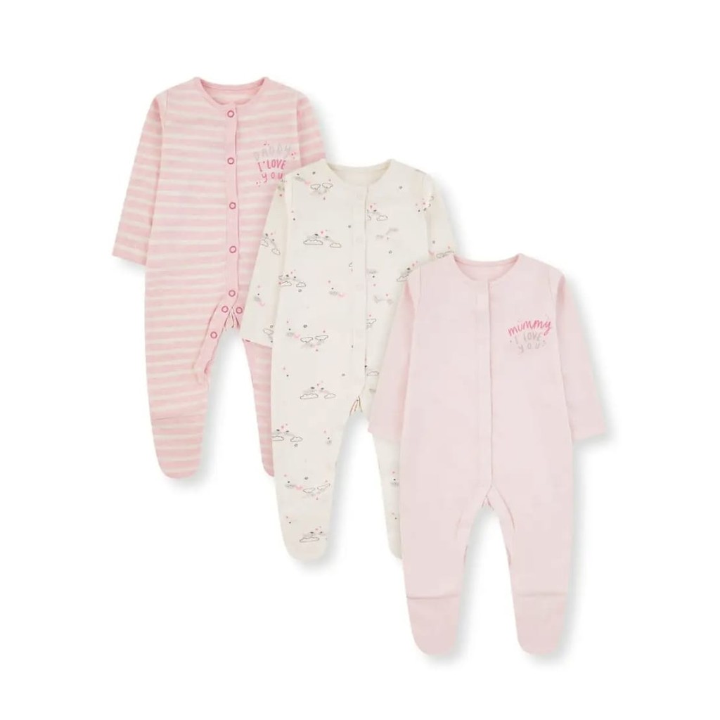 1pcs SLEEPSUIT MOTHERCARE 1 - 3 / 18 - 24 bulan sleep suit  Tutup Kaki ada Penutup tangan