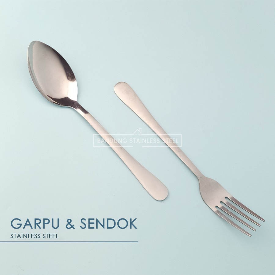 Sendok Garpu Makan Stainless, alat makan set murah 6pcs/pack