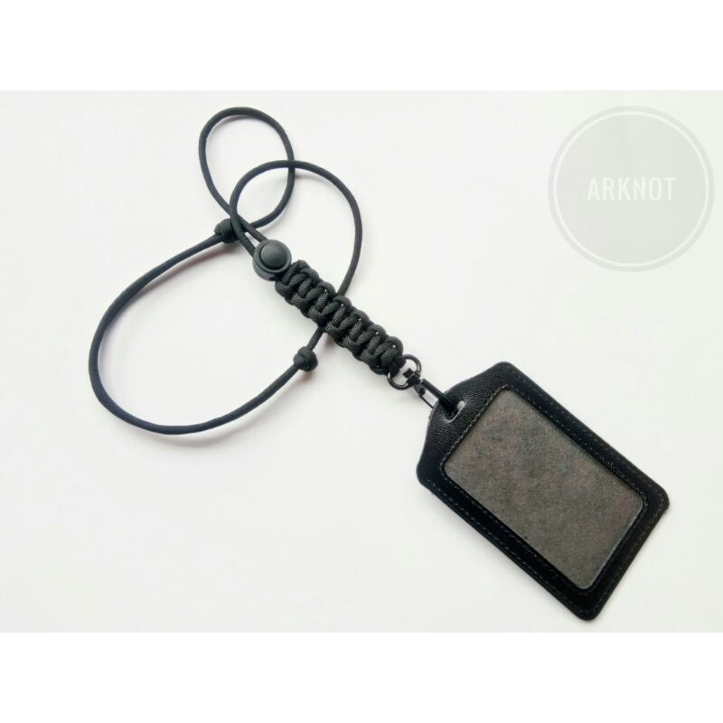 

lanyard id card paracord cobra simple kalung id card name tag free card holder