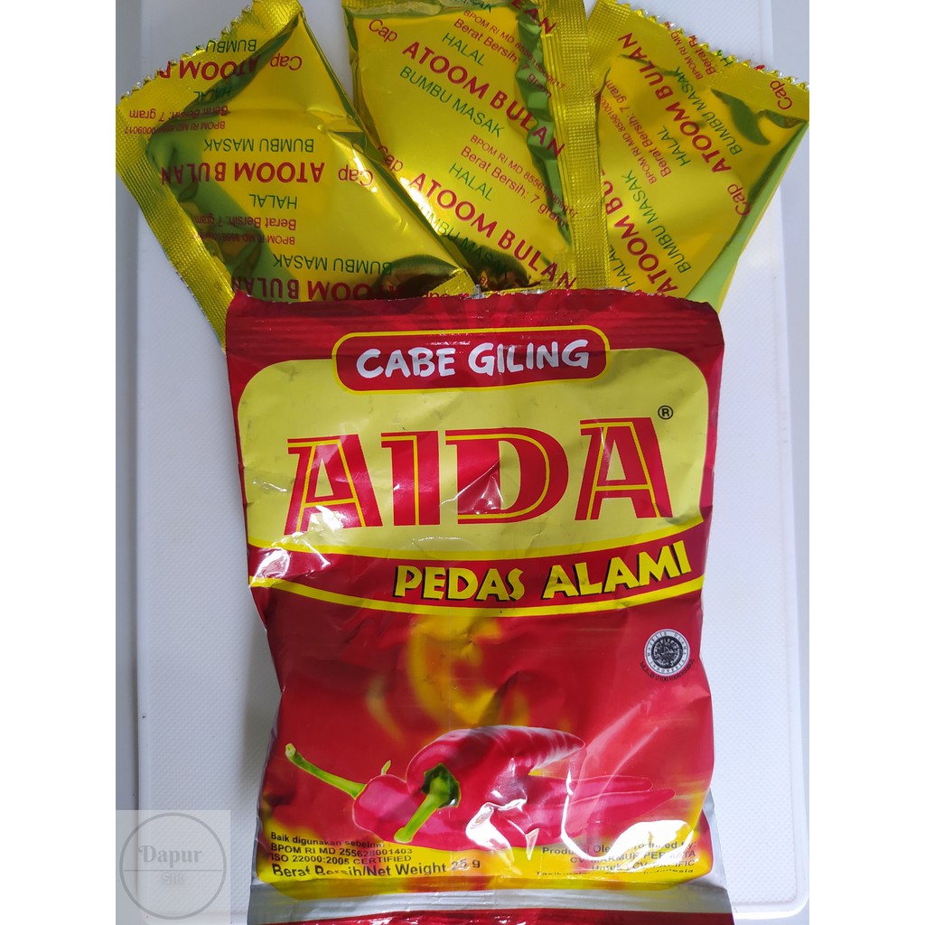 

BUMBU MASAK CAP ATOM BULAN DAN AIDA (BUBUK CABAI) 1 PAKET, MURAH
