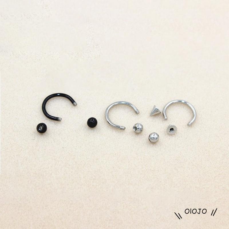 【COD】Anting Tindik Hidung / Telinga / Alis / Bibir / Tubuh Bentuk Tapal Kuda Bahan Stainless Steel