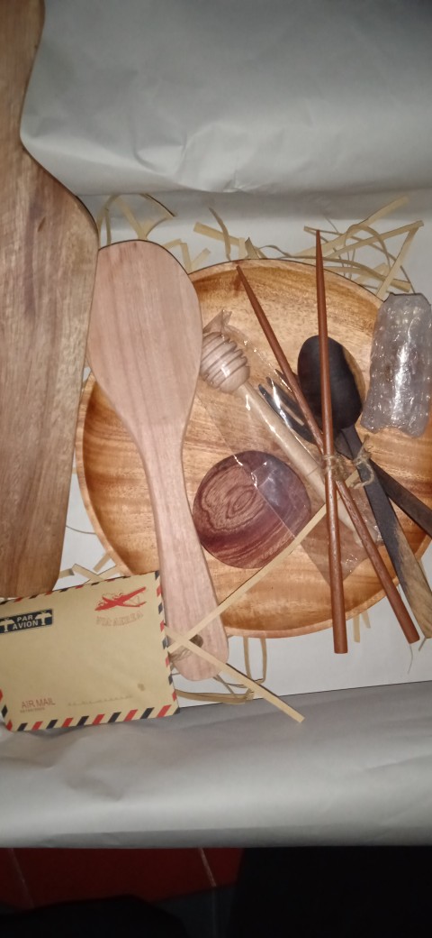 Kado Box  Perabot Kayu Pernikahan Gift Set Ulang Tahun Hampers Set Alat Makan