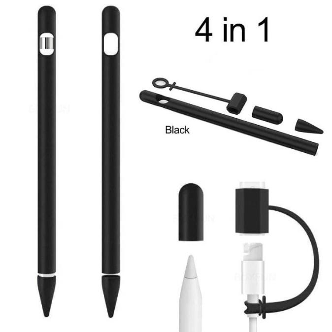 

Accessories 4 in 1 for Apple Pencil 1st Gen (Case Nib Connector Strap)