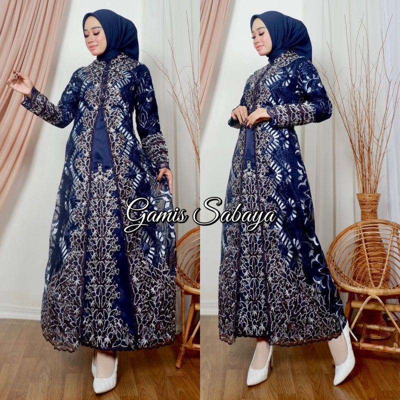 GAMIS SABAYA // BAHAN TILLE BORDIR FULL PREMIUM // ORIGINAL BY PELANGI JAYA