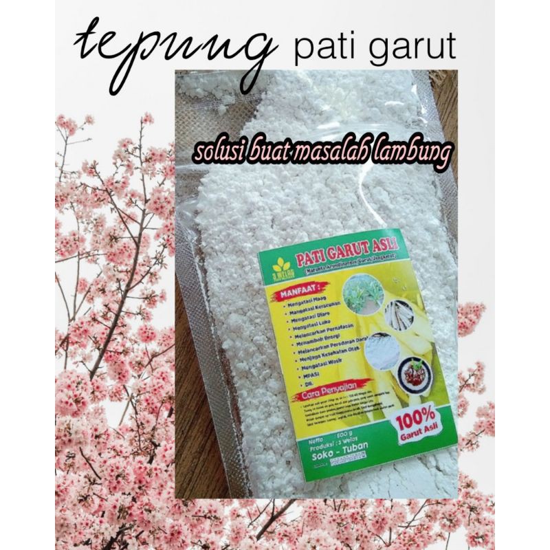 

tepung pati garut asli murni /gerut/jengkirut/obat asam lambung atasi maag gerd alami