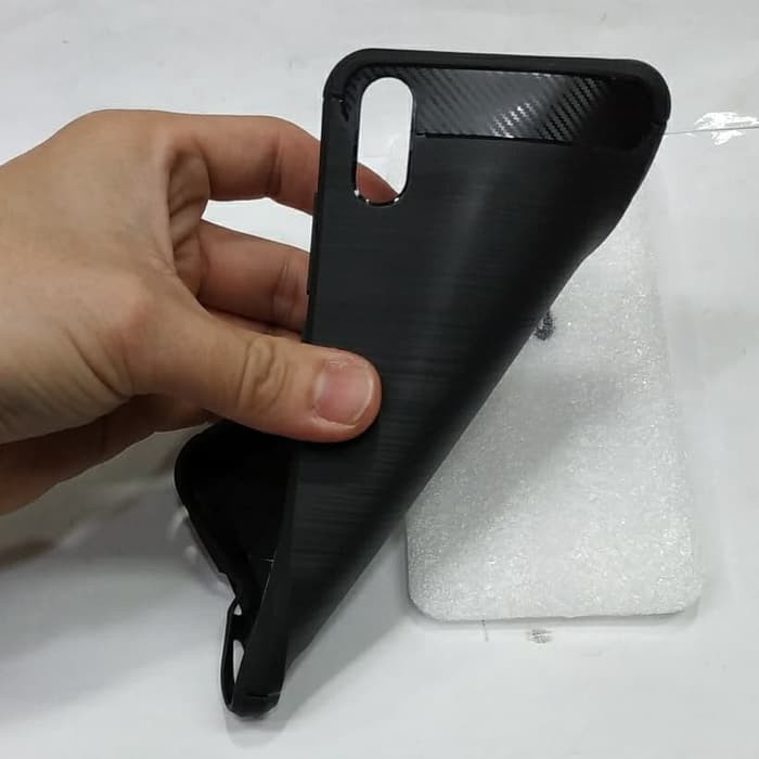VIVO Y90 karet softcase ipaky silikon karet hitam mantap